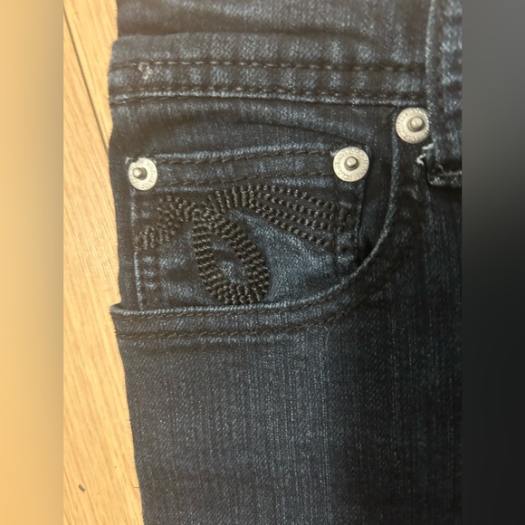 Y2K, straight leg, dark wash jeans. Lola jeans, Simona-blk. - Picture 4 of 7